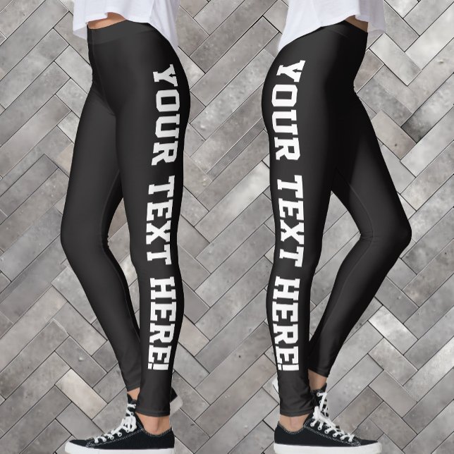 Legging Seu Design de texto Personalizado Suas Próprias Le (Custom leggings with personalized text)