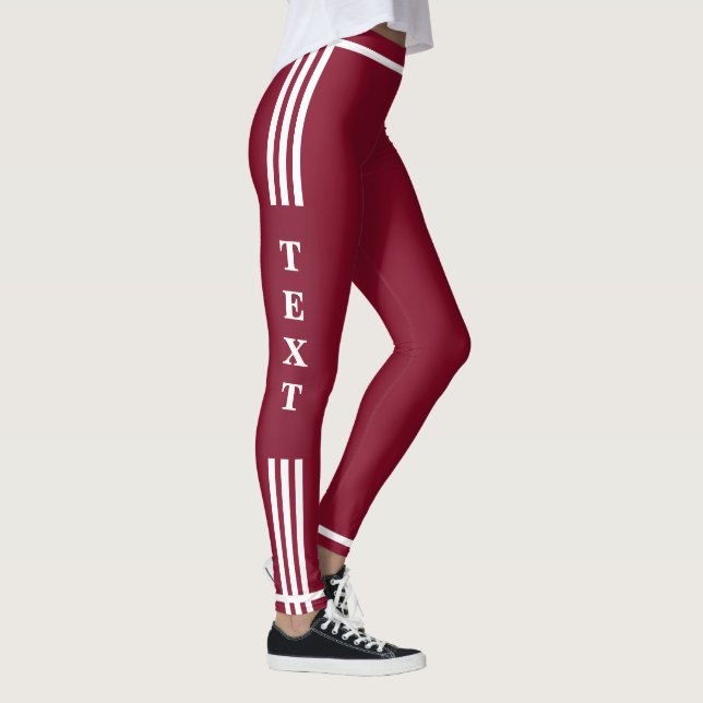 Legging Seu texto e suas cores - Vermelho (Direita)