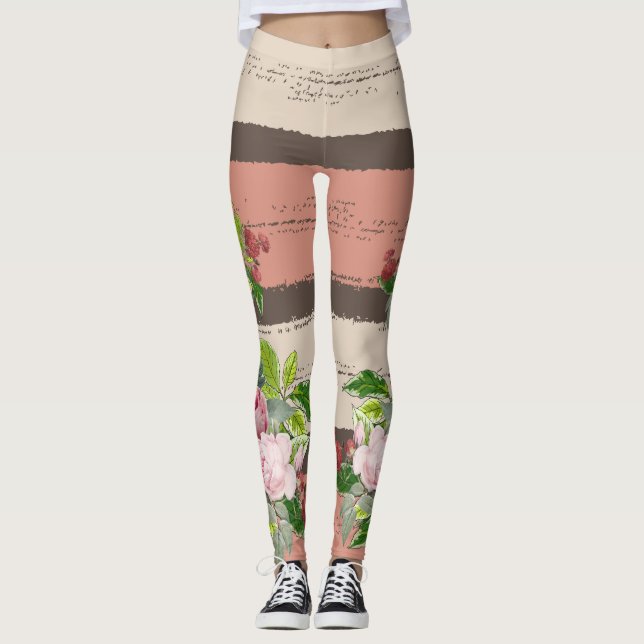 Legging Shabby chic blooming flowers (Frente)