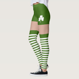 Legging Shamrock Irish Green Dia de São Patrício Novelty D