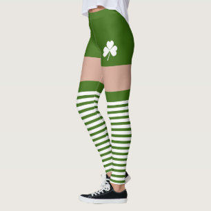 Legging Shamrock Irish Green Dia de São Patrício Novelty D