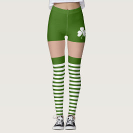 Legging Shamrock Irish Green Dia de São Patrício Novelty D