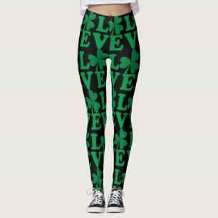 Legging Shamrock Irish Love