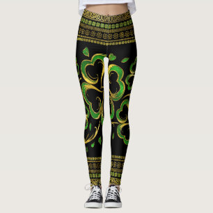 Legging Shamrock Irlandês - Quatro Folhas de Vaca