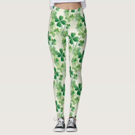Legging Shamrock Quatro Folhas Dia de São Patrício