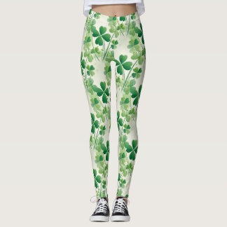 Legging Shamrock Quatro Folhas Dia de São Patrício