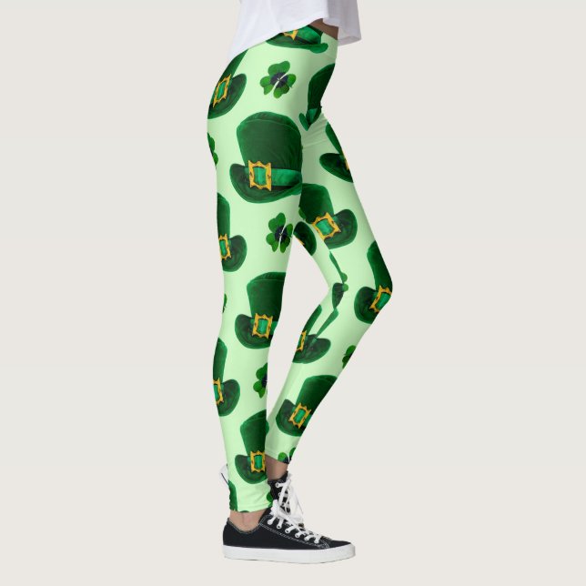 Legging Shamrocks e Chapéus Leprechaun (Direita)