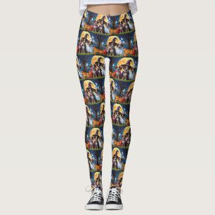 Legging Shepherd Belga Cães Pumpkin Halloween Engraçado