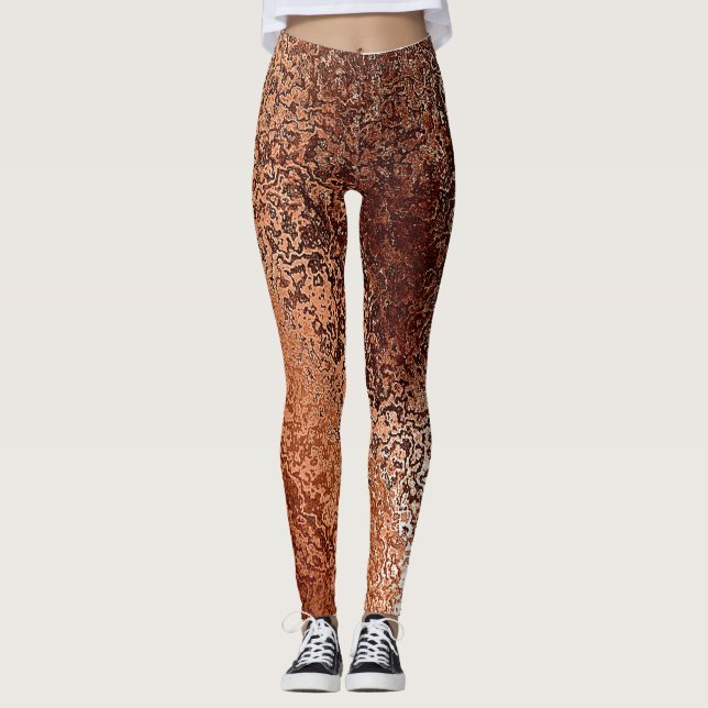 Legging Shimmer de cobre (Frente)
