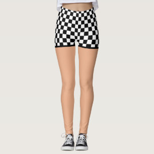 Legging Shorts Checkered da bandeira - luz