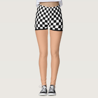 Legging Shorts Checkered da bandeira - luz