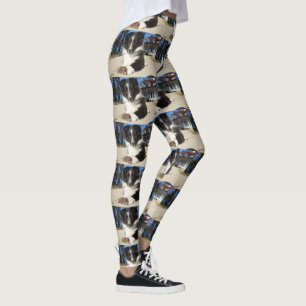 Legging shp shp filhote preto e branco