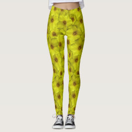 Legging Shrubby Cinquefoil Padrão Sem Costura