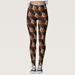 Legging Siberian Husky Puppy Autumn Delight Pumpkin