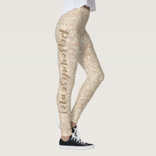 Legging Sifting Sand Peach Brown Glitter TEXTO PERSONALIZA