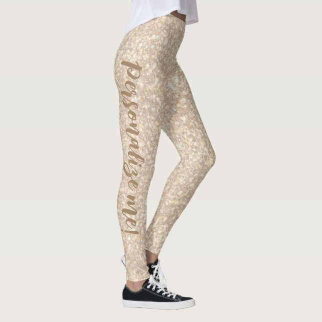 Legging Sifting Sand Peach Brown Glitter TEXTO PERSONALIZA (Direita)