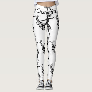 Legging Silhueta de Dançarino Africano Arte Thunder_Thunde