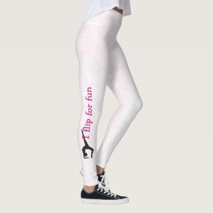 Legging silhueta de ginástica na textura de rosa claro