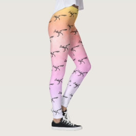 Legging Silhueta Tribal do Papa-Léguas ao Nascer do Sol Aq