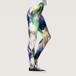 Legging Silky floating color in soft abstrato mosaico