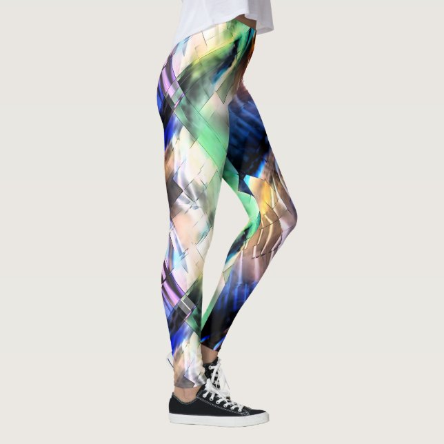 Legging Silky floating color in soft abstrato mosaico (Direita)