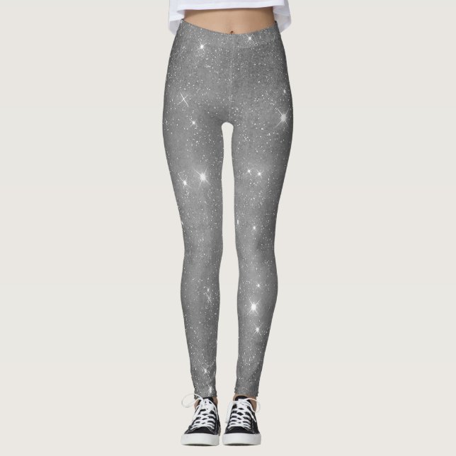 Legging Silver Sparkle Girly Star (Frente)