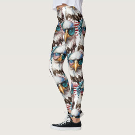 Legging Símbolo americano único e moderno padrão Bald Eagl