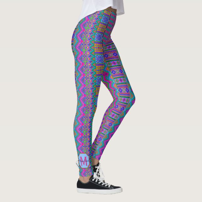 Legging Símbolo Aztec Tribal Tribal Opcionais (Direita)