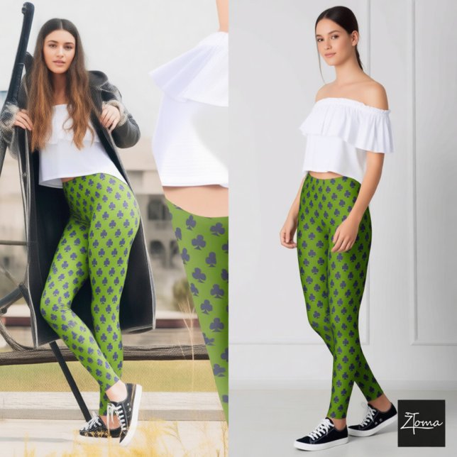 Legging Símbolo Clube Padrão Verde Claro (Criador carregado)