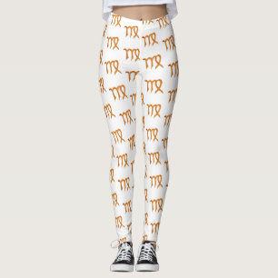 Legging Símbolo de Astrologia Zodiac Virgo Dourado