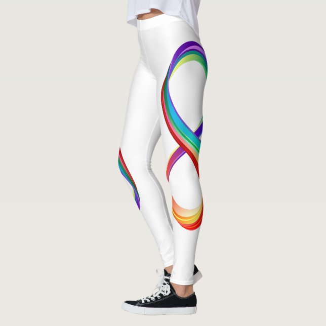 Legging Símbolo de Infinidade Arco-Íris em Camadas (Esquerda)