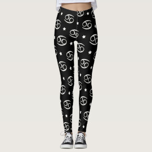 Legging Símbolo do Zodíaco de Câncer e Padrão de Estrelas