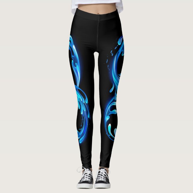 Legging Símbolo Infinito de Água Fria e Clara (Frente)