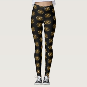 Legging Símbolo Infinity do ouro