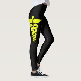 Legging Símbolo médico amarelo