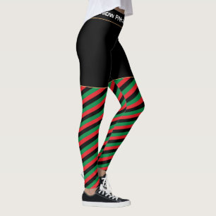 Legging Símbolo Pan-Africano de Bandeira e União / leque