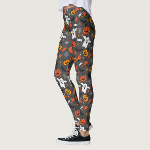 Legging Símbolos de Halloween padrão sem descontinuidade