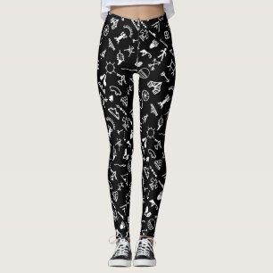Legging Símbolos de Imagem Nativa Americana