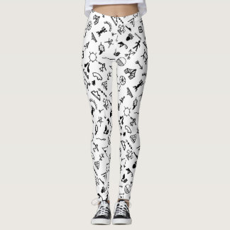 Legging Símbolos de Imagem Nativa Americana