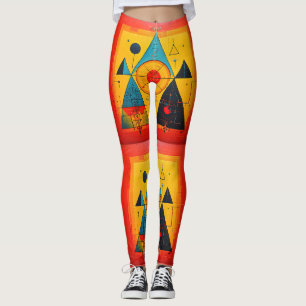 Legging Símbolos Geométricos Abstrato nº 01