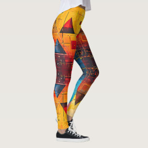 Legging Símbolos Geométricos Abstrato nº 05.