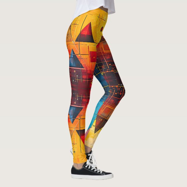 Legging Símbolos Geométricos Abstrato nº 05. (Direita)