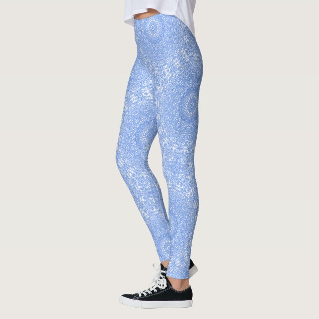Legging Simetria Azul de Centáurea Mandala (Esquerda)