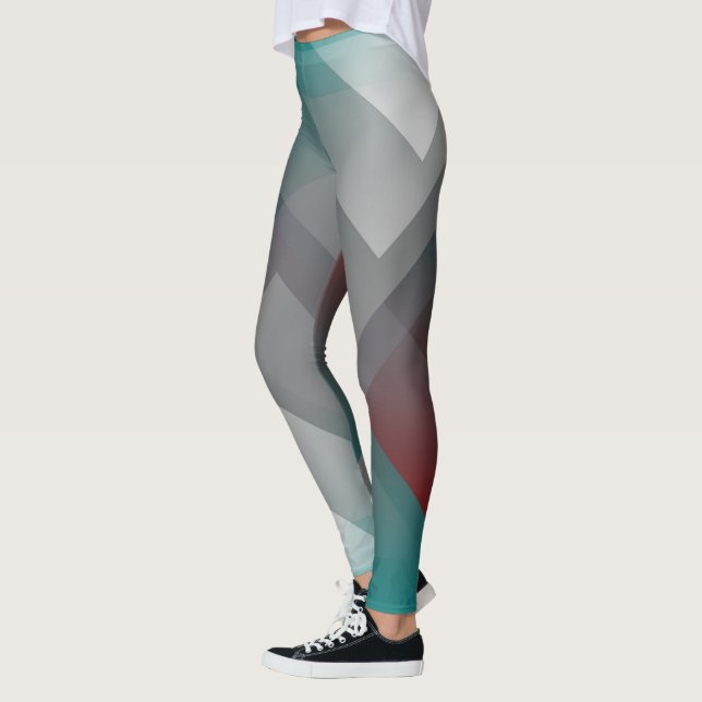 Legging Simetria da cinza Teal burgundy (Esquerda)