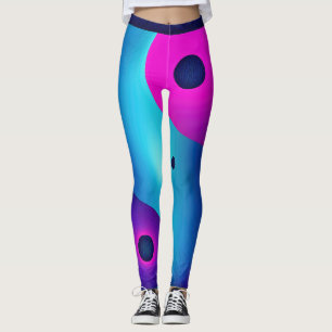 Legging Simetria Espiritual: Abstrato Brilhante Yin Yang