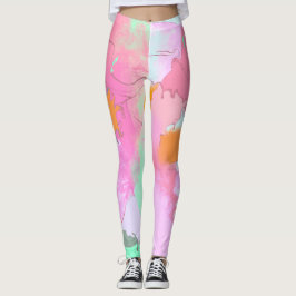 Legging Simetria oriental psicodélica Abstrato Art