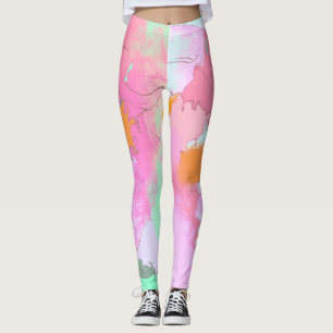 Legging Simetria oriental psicodélica Abstrato Art