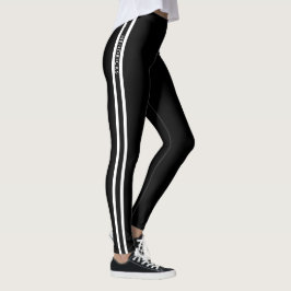 Legging Simple Black Modern Minimalist Stylish Athletic