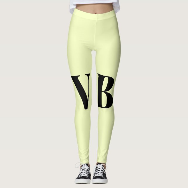 Legging simples e mínimo personalizado pastel personalizad (Frente)