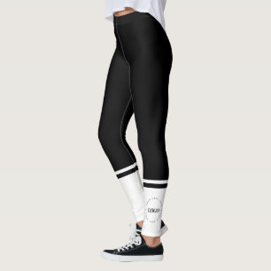 Legging Simples minimalista de logotipo comercial em círcu